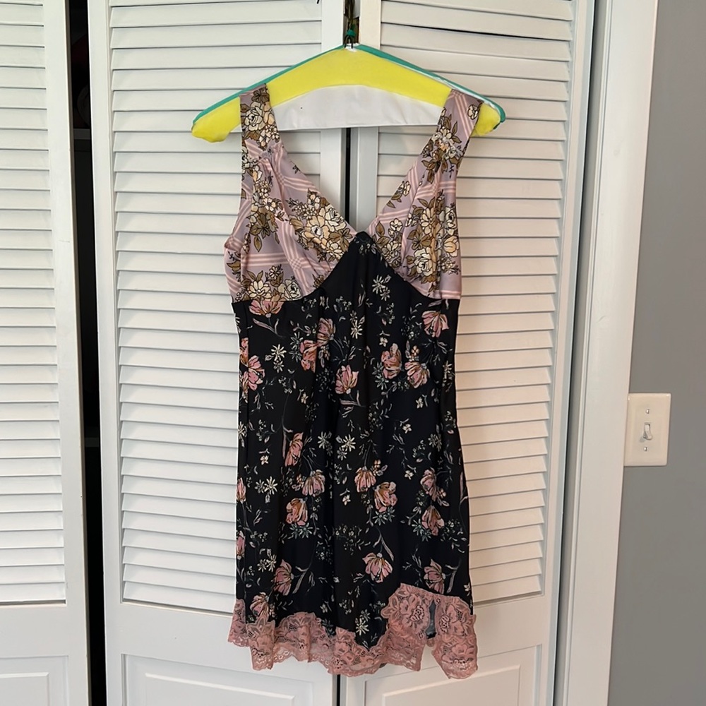 Free People American Rose Slip Dress - black